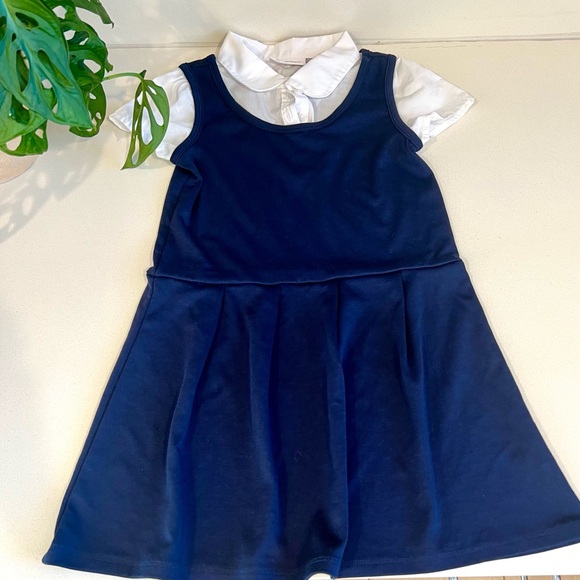 Girls Navy School Uniform Set | Dress + Cardigan | 4T–5T | Children’s Place - Picture 2 of 4